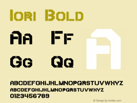 Iori Bold Version 1.00 October 21, 2013, initial release Font Sample