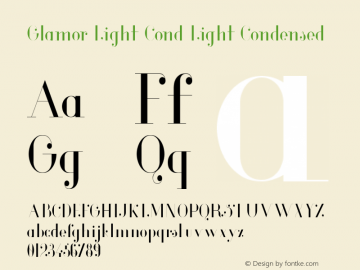 Glamor Light Cond Light Condensed Version 1.00 2013图片样张