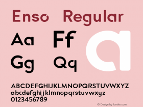 Enso Regular Version 1.000 Font Sample