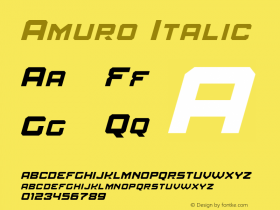 Amuro Italic Version 1.00 October 25, 2013, initial release Font Sample