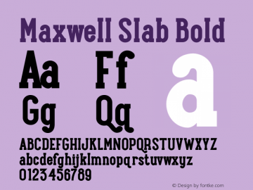 Maxwell Slab Bold Version 1.000图片样张