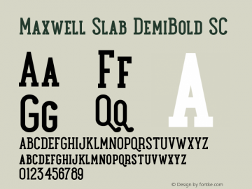 Maxwell Slab DemiBold SC Version 1.000图片样张