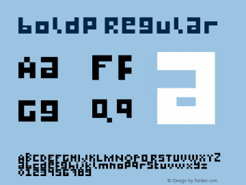 boldp Regular Version 1.0 Font Sample