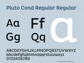 Pluto Cond Regular Regular Version 1.000图片样张