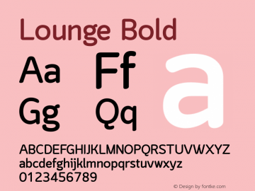 Lounge Bold Version 1.000图片样张