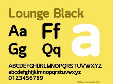 Lounge Black Version 1.000 Font Sample