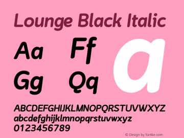Lounge Black Italic Version 1.000图片样张