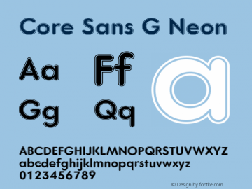 Core Sans G Neon Version 1.001 Font Sample
