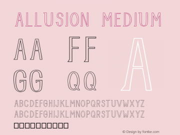 Allusion Medium Version 001.000 Font Sample