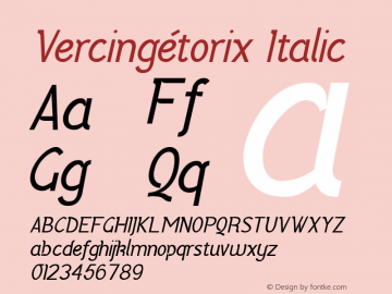 Vercingétorix Italic Version 1.000图片样张