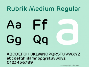 Rubrik Medium Regular Version 001.001;com.myfonts.newlyn.rubrik.medium.wfkit2.3RGH图片样张