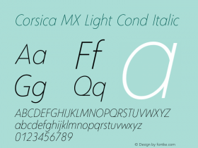 Corsica MX Light Cond Italic 1.000图片样张