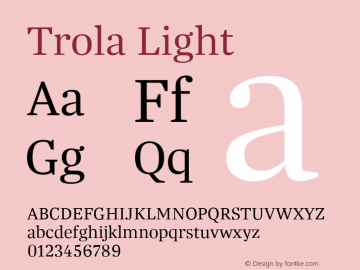 Trola Light Version 1.000 | wf-rip By Margaret.图片样张