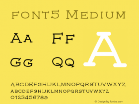 font5 Medium Version 001.000 Font Sample