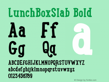 LunchBoxSlab Bold Version 1.000图片样张