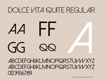 Dolce Vita Quite Regular Version 1.00 September 29, 2013, initial release图片样张
