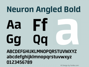 Neuron Angled Bold 001.000 [CYR] Font Sample