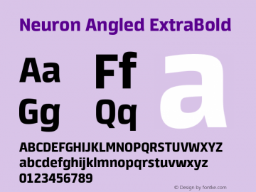Neuron Angled ExtraBold 001.000 [CYR] Font Sample