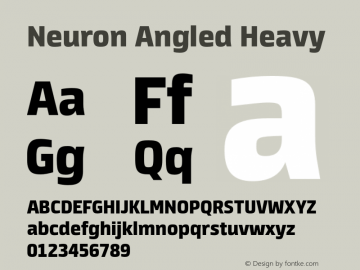 Neuron Angled Heavy 001.000 [CYR] Font Sample