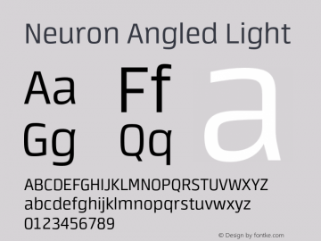 Neuron Angled Light 001.000 [CYR] Font Sample