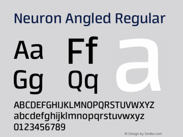 Neuron Angled Regular 001.000 [CYR] Font Sample