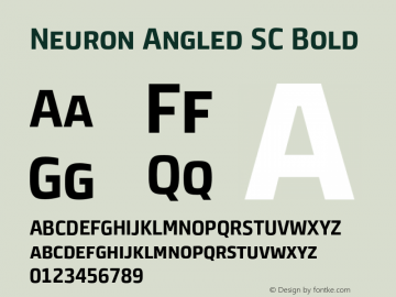 Neuron Angled SC Bold 001.000 [CYR] Font Sample