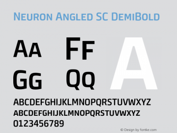 Neuron Angled SC DemiBold 001.000 [CYR] Font Sample
