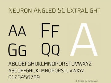 Neuron Angled SC ExtraLight 001.000 [CYR] Font Sample