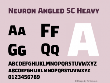 Neuron Angled SC Heavy 001.000 [CYR] Font Sample