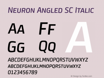 Neuron Angled SC Italic 001.000 [CYR] Font Sample