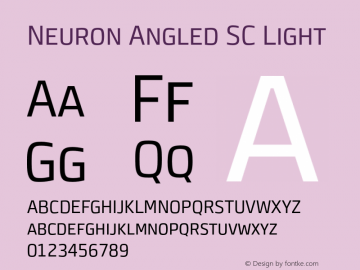 Neuron Angled SC Light 001.000 [CYR] Font Sample