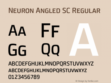 Neuron Angled SC Regular 001.000 [CYR] Font Sample