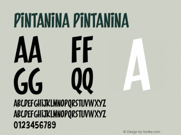 PINTANINA PINTANINA 001.001 Font Sample