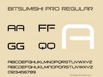 Bitsumishi Pro Regular Version 11.001图片样张