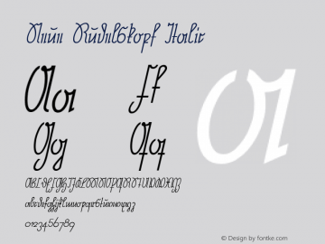 Neue Rudelskopf Italic 0.000 Font Sample