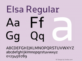 Elsa Regular Version 1.000; Font Sample