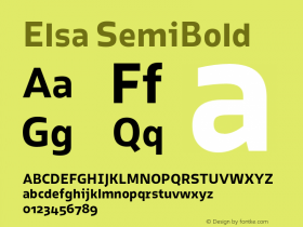 Elsa SemiBold Version 1.000; Font Sample