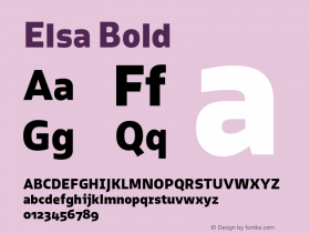 Elsa Bold Version 1.000; Font Sample