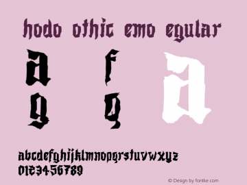 Shodo Gothic Demo Regular Version 001.000 Font Sample