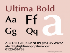 Ultima Bold Converted from D:\FONTTEMP\OPTIMA-N.BF1 by ALLTYPE Font Sample