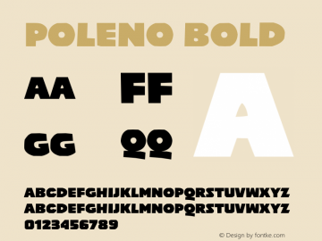 Poleno Bold Version 1.000 Font Sample