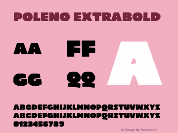 Poleno ExtraBold Version 1.000 Font Sample