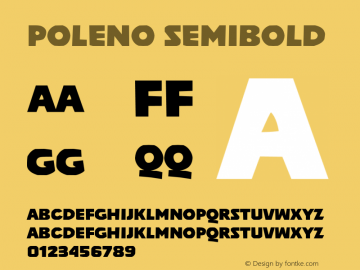 Poleno SemiBold Version 1.000 Font Sample