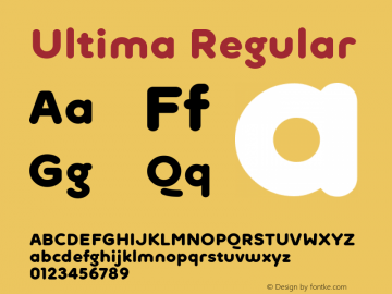 Ultima Regular Version 1.000;com.myfonts.easy.tipografiaramis.ultima.black.wfkit2.version.3uFh图片样张