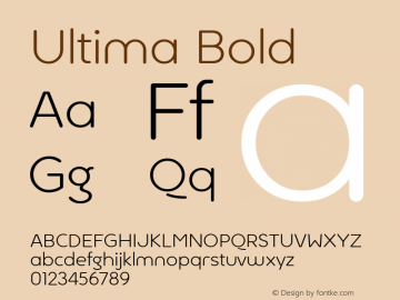 Ultima Bold Version 1.000;com.myfonts.easy.tipografiaramis.ultima.light.wfkit2.version.3uFo图片样张