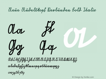 Neue Rudelskopf Verbunden Bold Italic Version 1.008 Font Sample