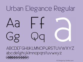 Urban Elegance Regular Version 1.004 Font Sample