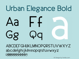 Urban Elegance Bold Version 1.000 Font Sample