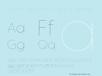 Hurme Geometric Sans 3 Hairline Version 1.001图片样张
