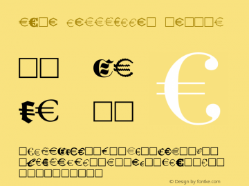 Euro Collection Normal 1997; 1.5 Font Sample